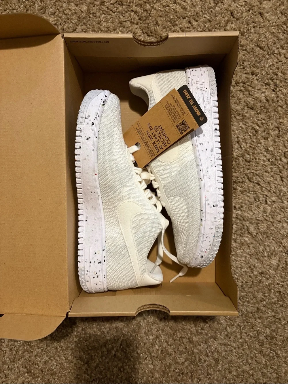 Nike Air Force 1 Crater Flykit White Wolf Grey